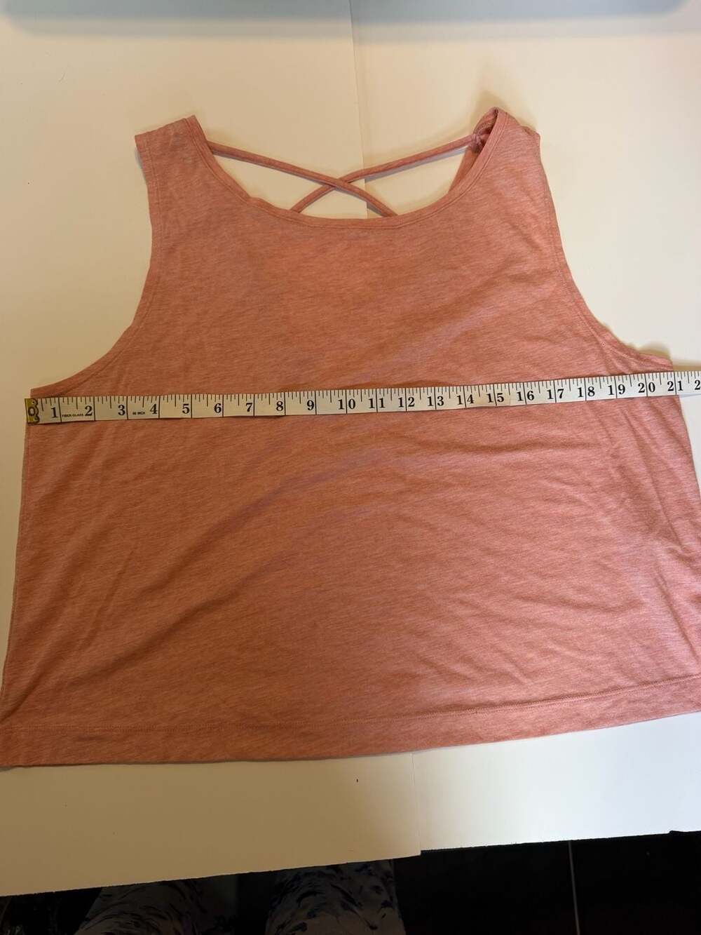 H&M Sport Pink Heather Crisscross Back Tank Top